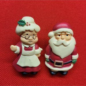Christmas Mr & Mrs Santa Earrings Earrings